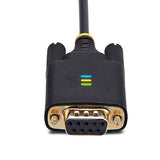 StarTech.com 3ft (1m) USB to Null Modem Serial Adapter Cable, COM Retention, FTDI, USB-A to RS232, Changeable DB9 Screws/Nuts