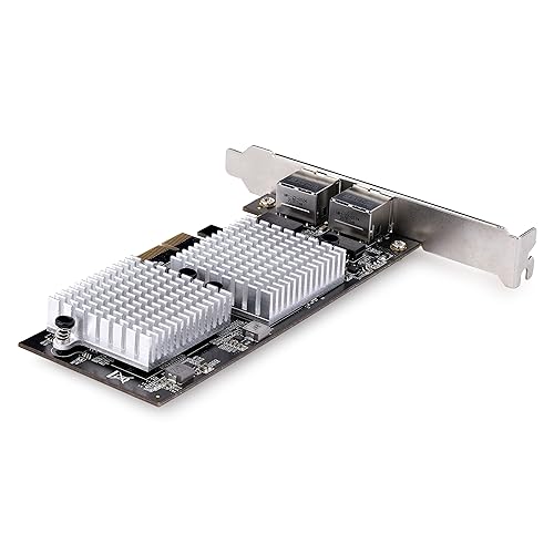 StarTech.com 2-Port 10GbE PCIe Network Adapter Card, Network Card for PCs/Servers, Six-Speed PCIe Ethernet Card with Jumbo Frame Support, NIC/LAN Interface Card, 10GBASE-T and NBASE-T (ST10GSPEXNDP2) 2 Port 10G