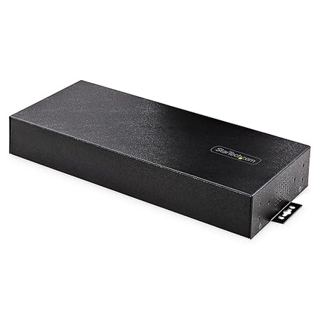 StarTech.com 16-Port Industrial USB 5Gbps Hub with Power Adapter, Metal, DIN/Surface/Rack Mountable, Dual-Host Hub/Switch