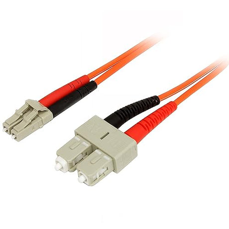 StarTech.com 2m Fiber Optic Cable - Multimode Duplex 50/125 - LSZH - LC/SC - OM2 - LC to SC Fiber Patch Cable (50FIBLCSC2) Orange 6.6 ft / 2 m LC to SC Multimode Duplex 50/125