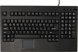 Solidtek Pos/rackmount Keyboard with Built in Touch Pad USB Connector Black