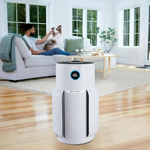 Shark NeverChange Whole Home Air Purifier with 5 Year HEPA Air Filtration, Odor Neutralization and Clean Sense Technology, Removes Dust, Allergens, Pollutants, HP302C, White (Canadian Version)