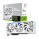 ASUS ROG Astral GeForce RTX™ 5090 White OC Edition Gaming Graphics Card (PCIe® 5.0, 32GB GDDR7, HDMI®/DP 2.1, 3.8-Slot, 4-Fan Design, Axial-tech Fans, Patented Vapor Chamber)