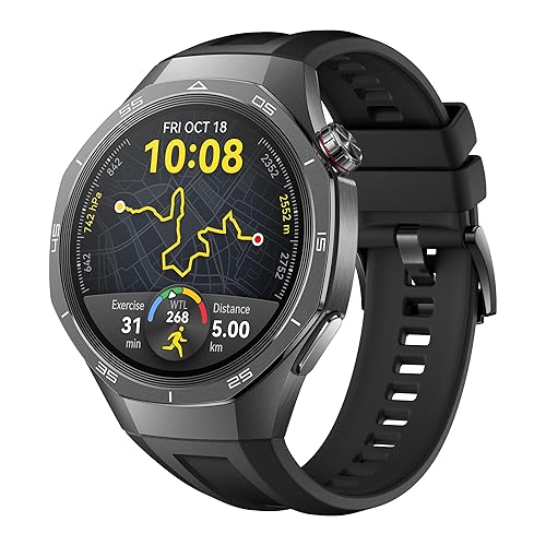HUAWEI Watch GT 5 Pro 46 mm Smartwatch, Sharp-Edged Design, up to 14 Days Battery Life, Pro-Level Sports Watch, Black. Buy one and get a Free FreeBuds SE2, While Supplies Last. GT5 Pro 46mm Black