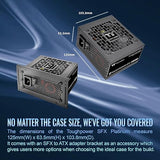 Thermaltake Toughpower SFX 1000W 80Plus Platinum ATX 3.1 Standard Power Supply; 600W 12V-2x6 Connector Included; Full Modular; 90mm FDB Fan; PS-STP-1000FNFAPU-1; 7 Year Warranty