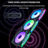 Lian Li UNI Fan SL-Infinity Wireless 120 - Triple Pack (Reverse Blade) - 2.4GHz Wireless Signal ARGB Fan Control - Double Infinity Mirror - Low Noise - Controller Included - Black (12RSLIN1W3B) 120 Reverse Triple Black