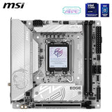MSI MPG B860 IATX Edge TI WiFi Motherboard, ITX - Supports Intel Core Ultra Processors (Series 2), LGA 1851 - DDR5 Memory Boost (8600 MT/s MAX), PCIe 5.0 x16, M.2 Gen5, 2.5G LAN, WI-FI 7