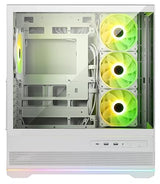 MSI MAG PANO 110R PZ White - Mid-Tower Gaming PC Case - Tempered Glass Side Panel - 3 x 120mm ARGB Fans - Liquid Cooling Support up to 360mm Radiator - Mesh Panel for Optimized Airflow