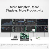 Plugable 4K DisplayPort and HDMI Dual Monitor Adapter for USB 3.0 and USB-C, Compatible with Windows and ChromeOS