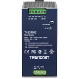 TRENDnet 240W 52V DC, 4.61A AC to DC DIN-Rail Industrial Power Supply, Built-in Power Factor Controller Function, Extreme Operating Temperature Range -25° – 70° C (-13° – 158° F), Silver, TI-S24052