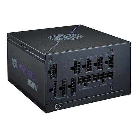 Cooler Master MWE Gold 850 V3 Full Modular PSU, 850W, 80+ Gold, ATX 3.1 | 90° | PCIe 5.1, Designed Ready Nvidia RTX 5080 | AMD RX 9070 XT, Zero-RPM Mode, Hexagonal Fan Cover, 10-Year ATX Compact MWE Gold 850 V3
