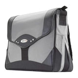 Mobile Edge Premium Laptop Messenger Bag for Men and Women, Travel, Fits Up To 15.4 Inch PCs and Compatible with MacBook 17 Inch, Silver, MEMP02 Black/Silver