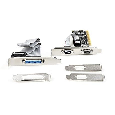 StarTech.com PCI Serial Parallel Combo Card - Dual RS232 Ports (DB9) & 1x LPT Port (DB25) - Expansion Controller Adapter (PCI2S1P2)