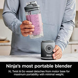 Ninja Blender, Blast Max, Cordless, Personal Blender for Smoothies, Frozen Drinks, Ice Crush, 22 oz. Removable Vessel, Leakproof Lid, BPA-Free, Dishwasher Safe, Auto-iQ Technology, Cool Grey, BC251CGY