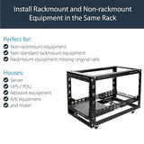 StarTech.com 3U Universal Server Rack Rails - TAA Compliant Fixed Mounting Rails - 19 Adjustable Depth Rack Mount Rails (UNIRAILS3U) Rack Rails 3U | 100 lbs