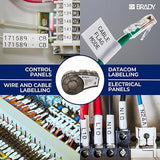 Brady M21-187-C-342 7' Length, 0.187 Width, B-342 Permasleeve Heat-Shrink Polyolefin, Black on White Color PermaSleeve Markers for BMP 21 Mobile Printer and IDPAL 0.187x7' Black Cartridge