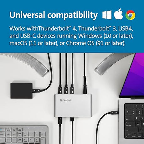 Kensington SD2600T Thunderbolt 4 Hub, Dual 4K, 65W PD - Mac and Windows (K34036NA)