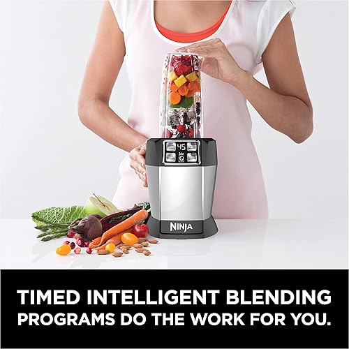 Ninja BL481C Nutri-Ninja Auto-iQ Technology Blender, 1000W (Canadian Version),Silver