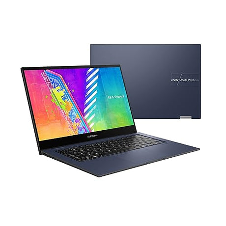 ASUS VivoBook Go 14 Flip Thin and Light 2-in-1 Laptop, 14” FHD Touch, Intel Celeron N4500, 4GB RAM, 128GB eMMC, Windows 11 Home in S Mode+ Includes 1-Year Microsoft 365 Personal, J1400KA-DS01T-CA