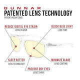 Gunnar Optiks VAY-00101 Vayper Full Rim Advanced Video Gaming Glasses with Headset Compatibility and Amber Lens Tint, Onyx Frame Finish