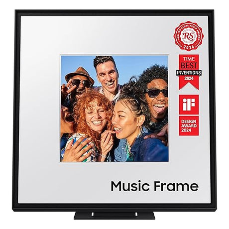 SAMSUNG LS60D Music Frame Smart Speaker with Dolby Atmos Audio, Q-Symphony, Customizable Design, Wide Range Sound, Wireless Wi-Fi and Bluetooth Music Streaming, HW-LS60D/ZA