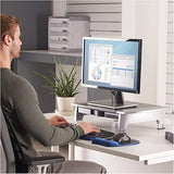 Office Suites Monitor Riser -80 lb -21 Monitor -Silver -Desktop
