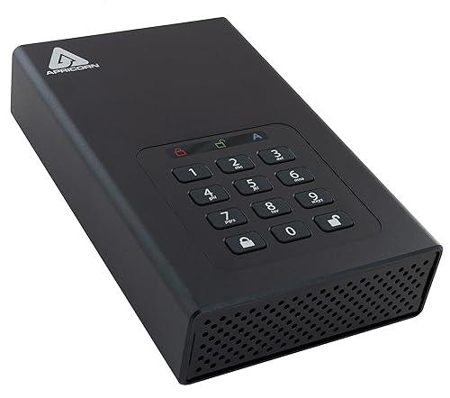 Apricorn Aegis Padlock 12 TB DT 256-bit Encrypted USB 3.0 Hard Drive (ADT-3PL256-12TB)