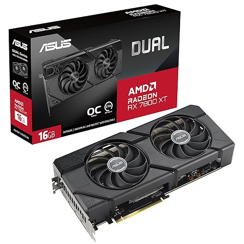 ASUS Dual RX7800XT O16G GDDR6X (PCIe 4.0, 12GB GDDR6X, HDMI 2.1, DisplayPort 2.1)