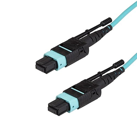 StarTech.com 3m (10ft) MTP(F)/PC to MTP(F)/PC OM3 Multimode Fiber Optic Cable, 12F Type-A, OFNP, 50/125µm LOMMF, 40G Networks, Low Insertion Loss, MPO Fiber Patch Cord (MPO12PL3M) 10 ft / 3 m