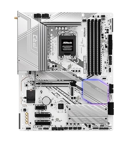 ASRock Z890 Pro RS WiFi 6E White Intel Core Ultra LGA1851 RL-ILM DDR5 8666 MHz 256 GB ATX Motherboard M.2