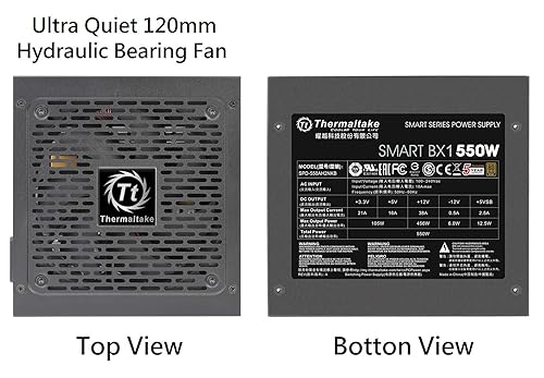 Thermaltake Smart BX1 550W Bronze SLI/Crossfire Ready Continuous Power ATX12V v2.3 / EPS v2.92 80 Plus Bronze Certified 5 Year Warranty Non Modular Power Supply PS-SPD-0550NNFABU-1 80+ Bronze 550W Power