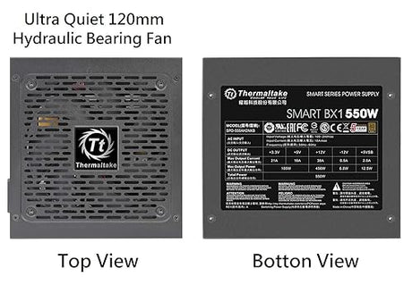 Thermaltake Smart BX1 550W Bronze SLI/Crossfire Ready Continuous Power ATX12V v2.3 / EPS v2.92 80 Plus Bronze Certified 5 Year Warranty Non Modular Power Supply PS-SPD-0550NNFABU-1 80+ Bronze 550W Power