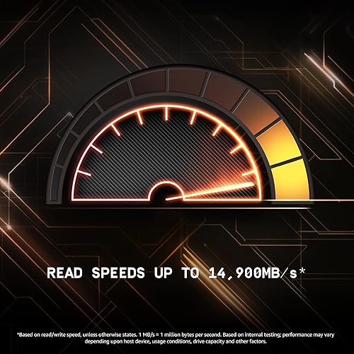 WD_Black 8TB SN8100 NVMe SSD Solid State Drive with Heatsink - Gen 5 PCIe 5.0x4, M.2 2280, Seq. Read Speeds Up to 14,900 MB/s, Best for AI Applications, Gaming, and Video Editing - WDS800T1XHM 8TB SSD w/ Heatsink