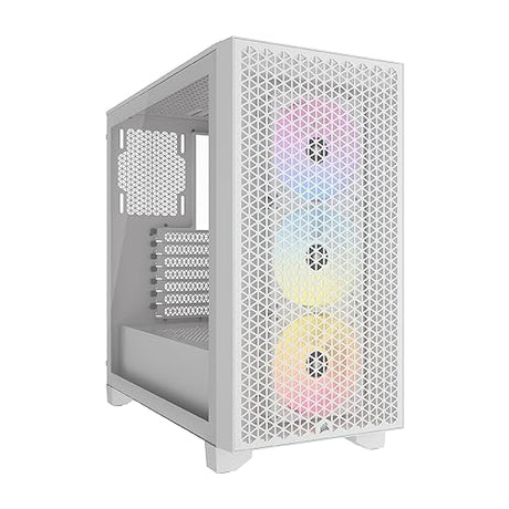 Corsair 3000D RGB Airflow Mid-Tower PC Case – 3X AR120 RGB Fans – Three-Slot GPU Support – Fits up to 8X 120mm Fans – High-Airflow Design – White 3000D RGB AIRFLOW White