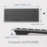 Kensington KB435 Wireless Compact Keyboard, Bluetooth & 2.4GHz Connection, Quiet Scissor-Switch Keys, Programmable, Copilot Hotkey, Compatible with Windows, Black (K75409NA) Compact Size Wireless