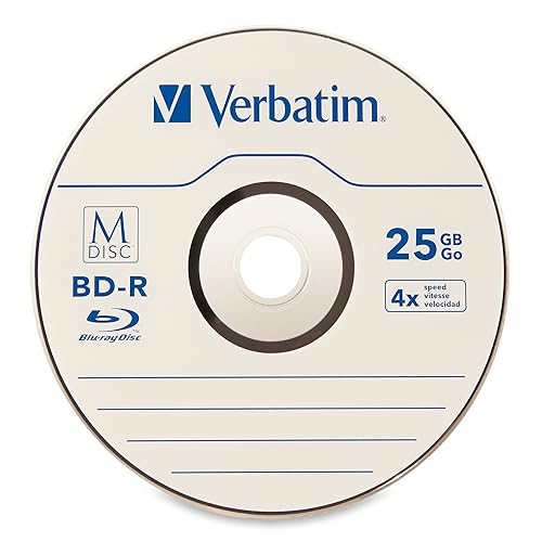 Verbatim M-Disc BD-R 25GB 4X With Branded Surface - 25pk Spindle - 120mm