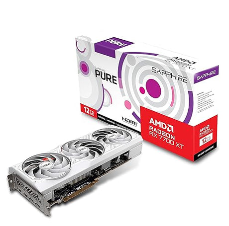 Sapphire 11335-03-20G Pure AMD Radeon RX 7700 XT Gaming Graphics Card with 12GB GDDR6, AMD RDNA 3