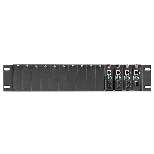 Black Box MED Conv Chassis 14-Slot, 2U, Rackmount, Dual PWR SUP