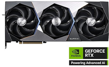 MSI Gaming RTX 5090 32G SUPRIM SOC Graphics Card (32GB GDDR7, 512-bit, Extreme Performance: 2580 MHz, DisplayPort x3 2.1a, HDMI 2.1b, NVIDIA Blackwell Architecture)