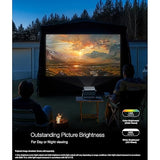 Epson EpiqVision Mini EF22 Portable Smart Laser Projector, Bright 1,000 Lumens, FHD 1080p HDR, 3-Chip 3LCD, Google TV, Netflix, Swivel Stand, Stereo Speakers, Backyard/Home Theatre, Stone Blue