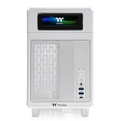 Thermaltake TR100 SFF Chassis; mITX Support; 18.9 Liters; PCIe 4.0 Riser Cable Included; 360mm GPU Clearance; 280mm Radiator Support; Removable PCIe Bracket; Snow; CA-11A-00S6NN-00