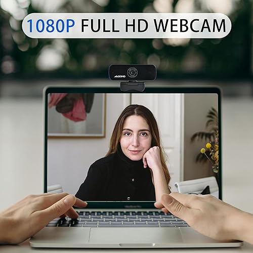 QOMO 1080P/30 fps Webcam with Microphone, 77 Degree FOV, USB Plug and Play, for Streaming, Video Conferencing, Zoom, Microsoft Teams, Google Hangouts, FaceTime, Gaming.