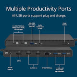 Kensington SD4842P EQ 12-in-1 USB-C Triple Monitor Docking Station vis 2X HDMI & 1x DisplayPort, 100W PD, Ethernet, Audio Jack, Security Lock Slots, for Windows and USB-C Alt-Mode Laptops (K32810NA)