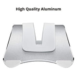 SIIG Aluminum Vertical Laptop Stand Holder, Desk Space Saving, Three Rubber Sizes 0.56, 0.64 & 0.72, Fits MacBook Pro, and Other Laptops to Organize Work & Home Office (CE-MT2R12-S2)