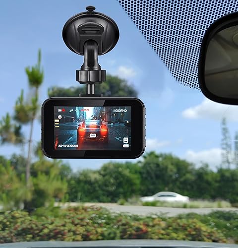 Orbit D111 1080P Full HD Dash Cam with 3 Display, G-Sensor, Loop Recording, 140° Wide-Angle Lens, Supports up to 64GB MicroSD, Compact Design