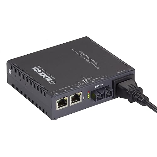 Black Box Compact Media Converter Gigabit Ethernet Single Mode 1310nm 10km SC