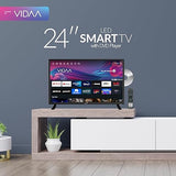 Supersonic SC-2426SDVD 24-inch LED Smart HDTV w/DVD Player, ATSC & NTSC System, 3X HDMI, 1080p, WiFi, USB, Multi Language OSD, AC/DC Compatible for Home, Kitchen, or RV Camper, DC Car Cord Included SC-2426DVD –24” Smart TV/DVD Combo