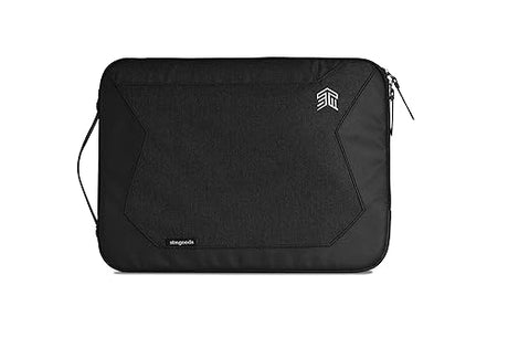 STM Myth Fleece-Lined Laptop Sleeve with Removable Strap for 13 Laptop - Black (stm-114-184M-05)