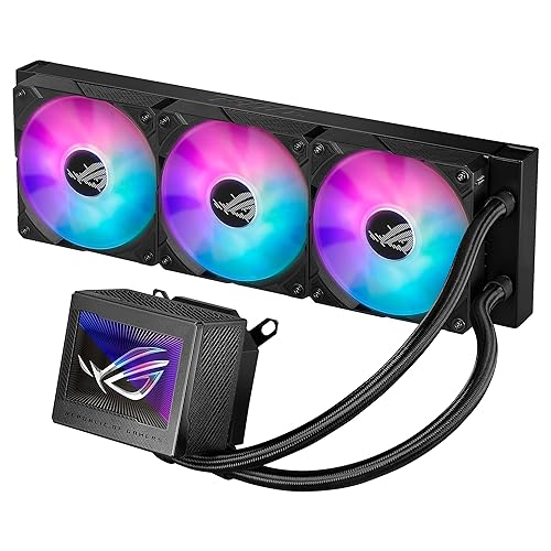ASUS ROG Ryujin III 360 ARGB All-in-one Liquid CPU Cooler with 360mm Radiator. Asetek 8th gen Pump, 3X Magnetic 120mm ARGB Fans (Daisy Chain Design), 3.5” LCD Display ?ROG RYUJIN III 360 ARGB 360mm Radiator