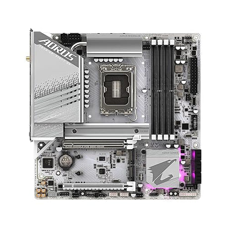 GIGABYTE Z790M AORUS ELITE AX ICE LGA 1700 Intel Z790 M-ATX Motherboard with DDR5, Triple M.2, PCIe 5.0, USB 3.2 Gen2X2 Type-C, Intel Wi-Fi 6E, 2.5GbE LAN, Q-Flash Plus, EZ-Latch Plus